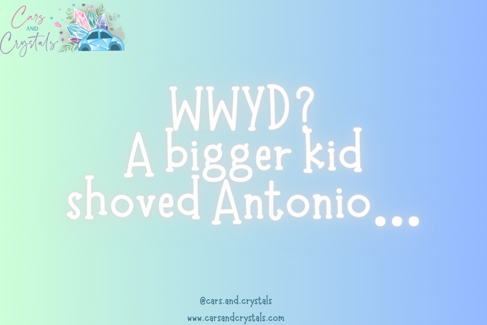 WWYD? A bigger kid shoved Antonio…